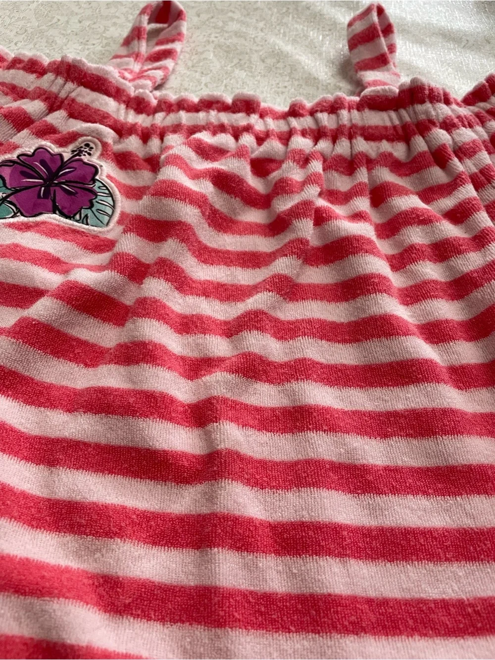 Disney Animators Collection Moana Striped Cover Up Dress Girls 7/8 Striped